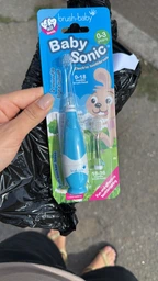Brush-Baby BabySonic звуковая зубная щетка, 0-3 года голубая фото от покупателей 1