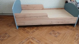 Кровать детская кроватка для девочки мальчика в садик детские кроватки кровати для детей детского сада в детскую комнату с бортиками 140 х 70 х 60 см дуб аппалачи антрацит