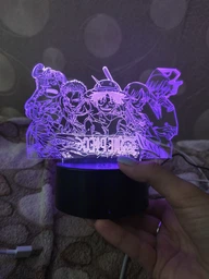 Акриловый 3D стветильник - ночник Аниме Д. Луффи Соломенная шляпа One Piece Большой куш 16 цветов + пульт