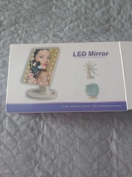 Косметическое зеркало настольное с подсветкой светодиодной Large Led Mirror для макияжа 22 LED-лампочки 10-ти кратное увеличение Черный