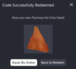 Roblox: Flaming Hot Chip Head фото від покупців 2