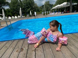 Купальник детский Русалочка для девочки, хвост русалки + моноласта, рост 120см