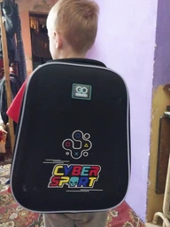Рюкзак шкільний GoPack Cyber Sport напівкаркасний 38x28x13 см Чорний (GO24-165M-5) фото від покупців 1