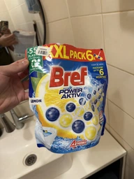 Туалетные блоки для унитаза Bref Сила Актив Лимонная Свежесть 4 шт (9000101308907) фото от покупателей 11