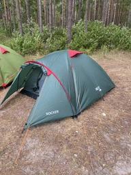 Кемпинговая палатка Nils Camp NC6013 Зелено-красная (5907695518900)