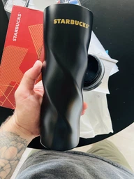 Термокружка для кофе чая термос Kayfovo с надписью Starbucks из нержавеющей стали термостакан туристическая чашка с крышкойBlack tm67s фото от покупателей 10