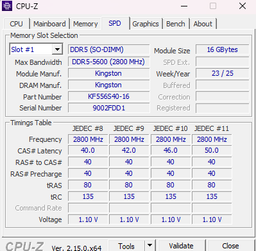 Оперативная память ноутбучная Kingston Fury DDR5 32GB (2x16GB) 5600MHz SO-DIMM PC5-44800 (KF556S40IBK2-32) фото от покупателей 1