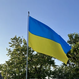 Флаг Украины государственный уличный габардин с кольцами для крепления на клипсы флагштока Сине-желтый 140 х 90 см Kayfovo UA-1