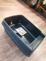 Туалет для кішок CAT ROYALE з рамкою та лопаткою Чорний 20х35х50 см (8683454653651)