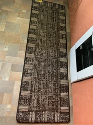 Прорезиненный Безворсовый Коврик на Кухню Kitchen 1924719 Бежевый 67х200 см фото от покупателей 3