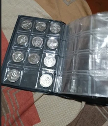 Альбом - книга для зберігання та колекціонування монет Coin органайзер - тримач на 120 відсіків для копійок, 15.5х11 см, зелений (103944241) фото від покупців 2