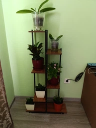 Подставка для цветов металлическая 6-ярусная 113 см 113x60x20см черно-коричневая SZ16CZ фото от покупателей 3