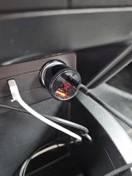 Адаптер автомобильный BASEUS Magic Series PPS with digital display 1USB/1Type-C 6A QC4.0/PD Black фото от покупателей 4