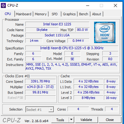 Процесор Intel Xeon E3 1225 v5 LGA 1151v1 (CM8066201922605) Б/В