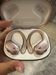 Бездротові спортивні Bluetooth навушники BX17 з кнопками керування та індикатором заряду Рожевий фото від покупців 13