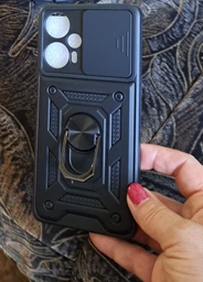 Чохол Camshield з кільцем-підставкою на Poco F5 black