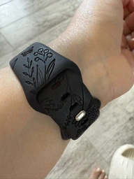 Силиконовый ремешок для Apple Watch всех серий размером 42/44/45/49 мм черный фото от покупателей 7