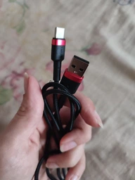 Дата кабель Baseus Cafule USB to Type-C Cable 3A (1m) (CATKLF-B) Черный / Серый фото от покупателей 9