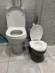 Детский обучающий горшок унитаз DOLU 7564 XL 2в1 серый фото от покупателей 1