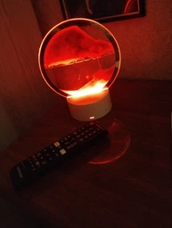 Настольная лампа ночник TOPA Песочные часы 3D картина Подвижный песок RGB фото от покупателей 8