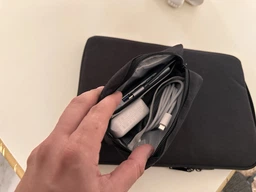 Чехол-сумка с ручкой для ноутбука Asus | HP | Dell | Lenovo| Acer 15.6" / 16" / 17" с сумочкой для зарядки, мышки и телефона Чёрный фото от покупателей 12