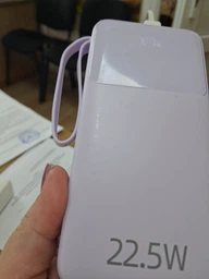 Power Bank 10000 mAh 22.5W Fast Charge, Вбудовані 4 кабелі Black фото від покупців 6