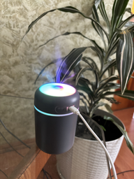 Портативный увлажнитель воздуха Aroma Car Humidifier H2O Компактный светодиодный ультразвуковой диффузор 300 мл Детский ночник Серый