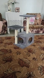 Когтеточка для кошек Purlov Кошачье дерево 4 этажа с домиком 71 x 44 x 34 см (21712)