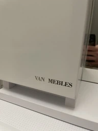 Зеркало со шкафчиком VAN MEBLES Мира белая 60 см левостороннее