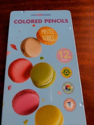 Цветные трехгранные карандаши Cool for School Pastel Премиум в металлической коробке 12 цветов (CF15188)