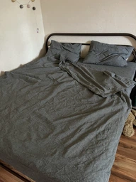 Постільна білизна Washed Cotton Євро 200 x 215 Варена бавовна Мятна 50 х 70 фото від покупців 3