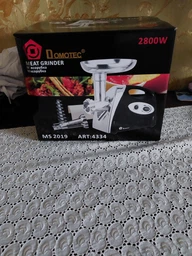 Мясорубка с соковыжималкой DOMOTEC MS 2019 2800W Чёрный фото от покупателей 1