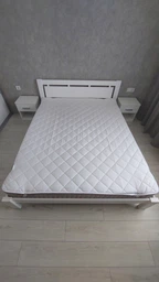 Наматрасник Sleepingg 180х200 см Защитный стёганый антиаллергенный с резинками по углам, микрофибра, белый (4820227285372)