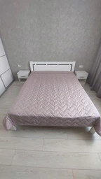 Покрывало Sleepingg Bodi двустороннее 240х260 Антиаллергенное волокно со стежкой какао/Серое (4820227286133) фото от покупателей 5