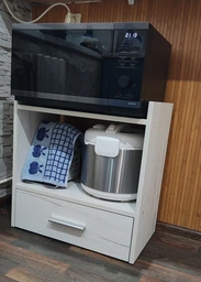 Полка для кухни. Полка для микроволновой печи Мікро-4. Антрацит фото от покупателей 3