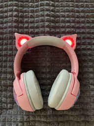 Дитячі ігрові бездротові навушники Onikuma B5 c RGB підсвічуванням та вбудованим мікрофоном Бежевий фото від покупців 1