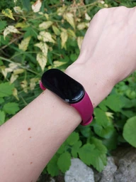 Силиконовый ремешок MRK для фитнес браслета Xiaomi Mi Band 8/9 Dark Red (2) (mrk2799) фото от покупателей 3
