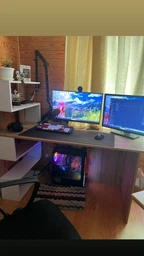Стол компьютерный Moreli Roland Ш1416*В1226*Г600 Венге темный фото от покупателей 6
