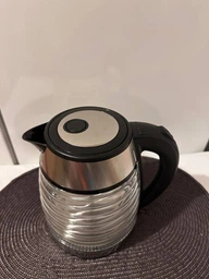 Электрочайник 2л стеклянный с LED подсветкой Top Kitchen 2400 Вт, электрический дисковый чайник с быстрым нагревом воды, стильный прозрачный чайник из рифленого термостойкого стекла STK-023-Silver/Black фото от покупателей 8