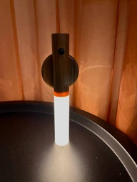 Світильник настінний LED з датчиком руху Induction lamp, акумуляторна бездротова лампа-нічник під дерево з теплим світлом і магнітним кріпленням, для спальні, коридору, декору Темне дерево AND-850-DarkWood