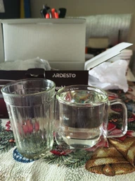 Набор чашек с двойными стенками и ручками Ardesto боросиликатное стекло прозрачный 250 мл х 2 шт (AR2625BPR) фото от покупателей 4