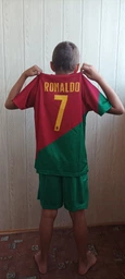 Форма футбольная детская Lion SPORT Ronaldo (Роналдо) 7 Збірна Португалії 2024, 28-150-155, зеленый-красный