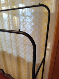Подвійна стійка вішалка для одягу та взуття Loft Rack TW-602 сталева підлогова з полицею на колесах Black фото від покупців 3