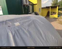Авточехол для легкового автомобиля XL 540х175х120 см — защитный тент на авто, водонепроницаемый, всесезонный, серебристый (21507936) фото от покупателей 5