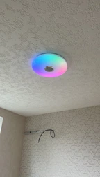 Люстра RGB с Bluetooth колонкой потолочная светодиодная лампа с пультом с RGB подсветкой и динамиком смарт люстра с будильником светомузыкой 40W Kayfovo LA - 83 фото от покупателей 7