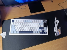 Механічна бездротова ігрова клавіатура LANGTU LT75 з перемикачами hotswap, Type-C, Bluetooth, 2,4 ГГц, RGB підсвітка, 75 клавіш (розкладка ENG-UA, QWERTY) - Чорна