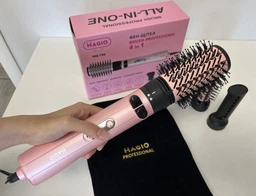 Фен щетка MAGIO 5в1 с вращением фен-щетка браш с насадками 1300W стайлер с покрытием NanoCeramic для высушивания укладки волос выпрямления и прикорневого объёма фото от покупателей 6