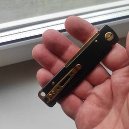 Нож Boker Plus Atlas Black Stonewash Brass 01BO859