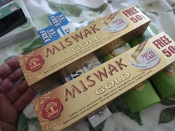 Упаковка зубной пасты Dabur Herb'l Miswak Gold 120 г + 50 г х 2 шт (6291069711004) фото от покупателей 4
