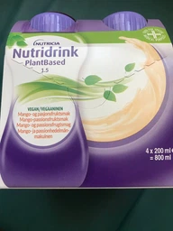 Энтеральное питание Nutricia Nutridrink Plant Based Mango-Passion fruit 200 г х 4 шт (8716900584022)